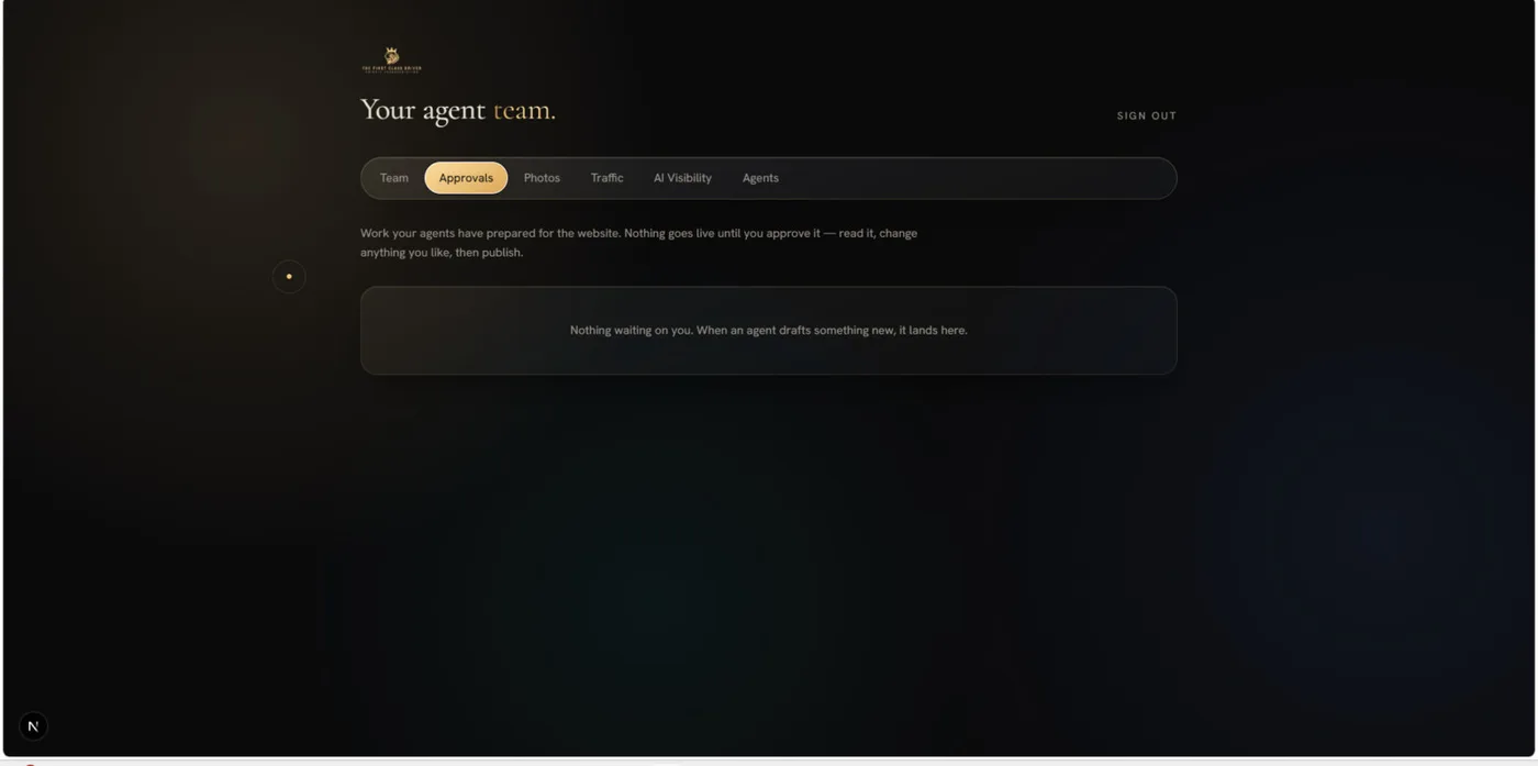 Approvals queue