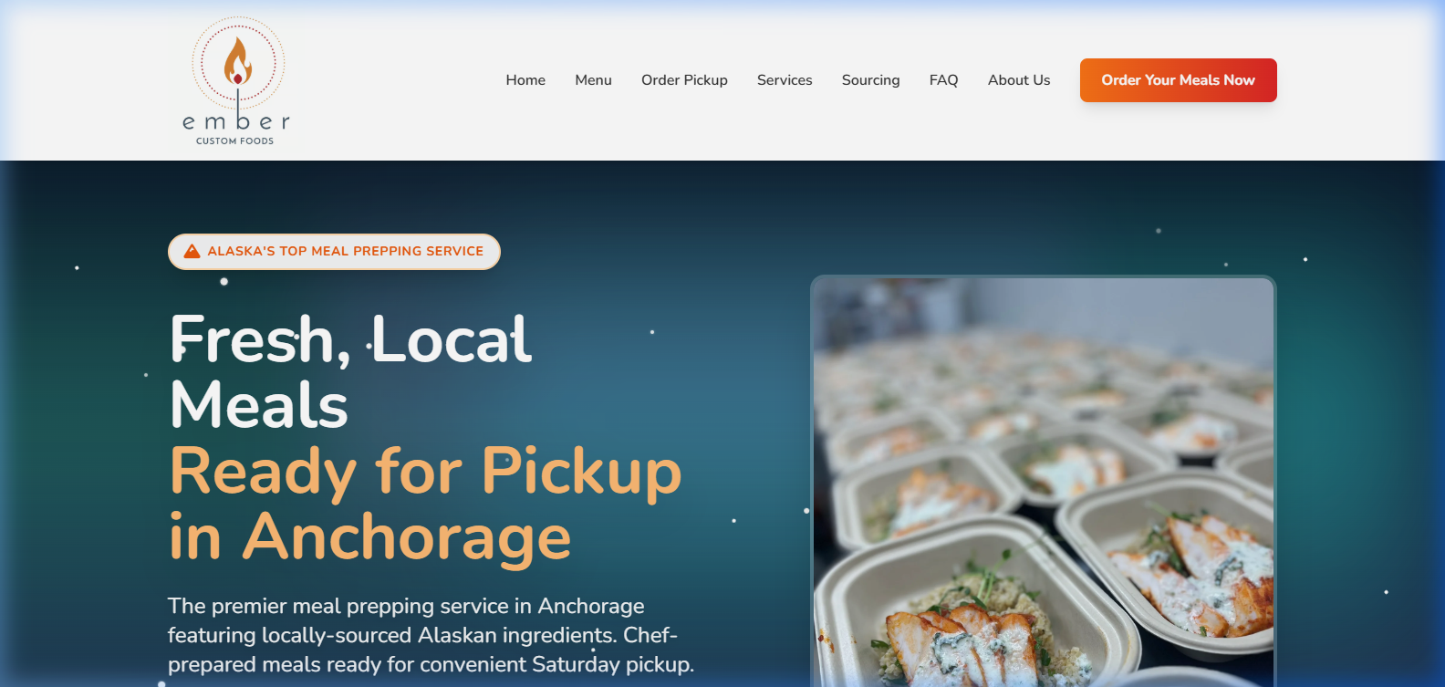 Ember Custom Foods — Alaska-fresh meal prep branding